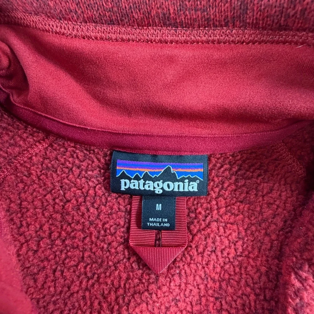 Patagonia Better Sweater 1/4 Zip Fleece Pullover Mens Medium Red Heather